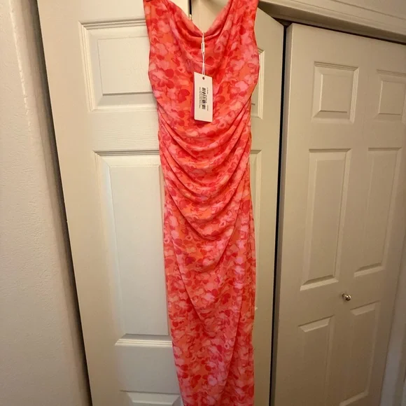Imogen Orange Floral Print Maxi Dress Beginning Boutique - Picture 6 of 6